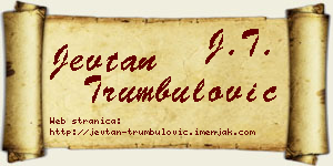 Jevtan Trumbulović vizit kartica